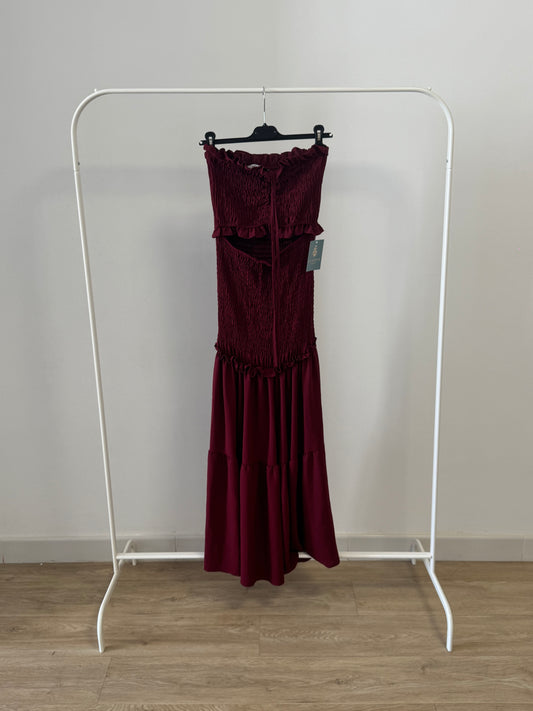 Vestido caribe burdeos | Tendencia Moda 2025