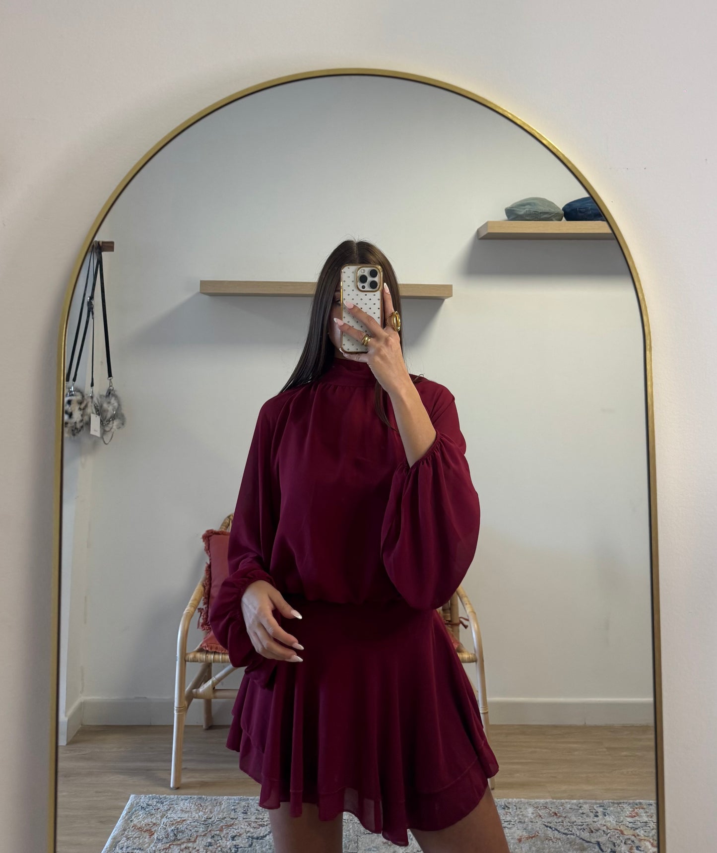 Vestido gaza volantes