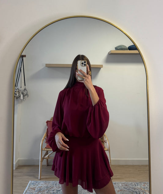 Vestido gaza volantes