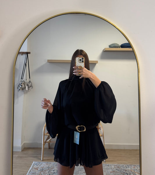 Vestido gasa volantes