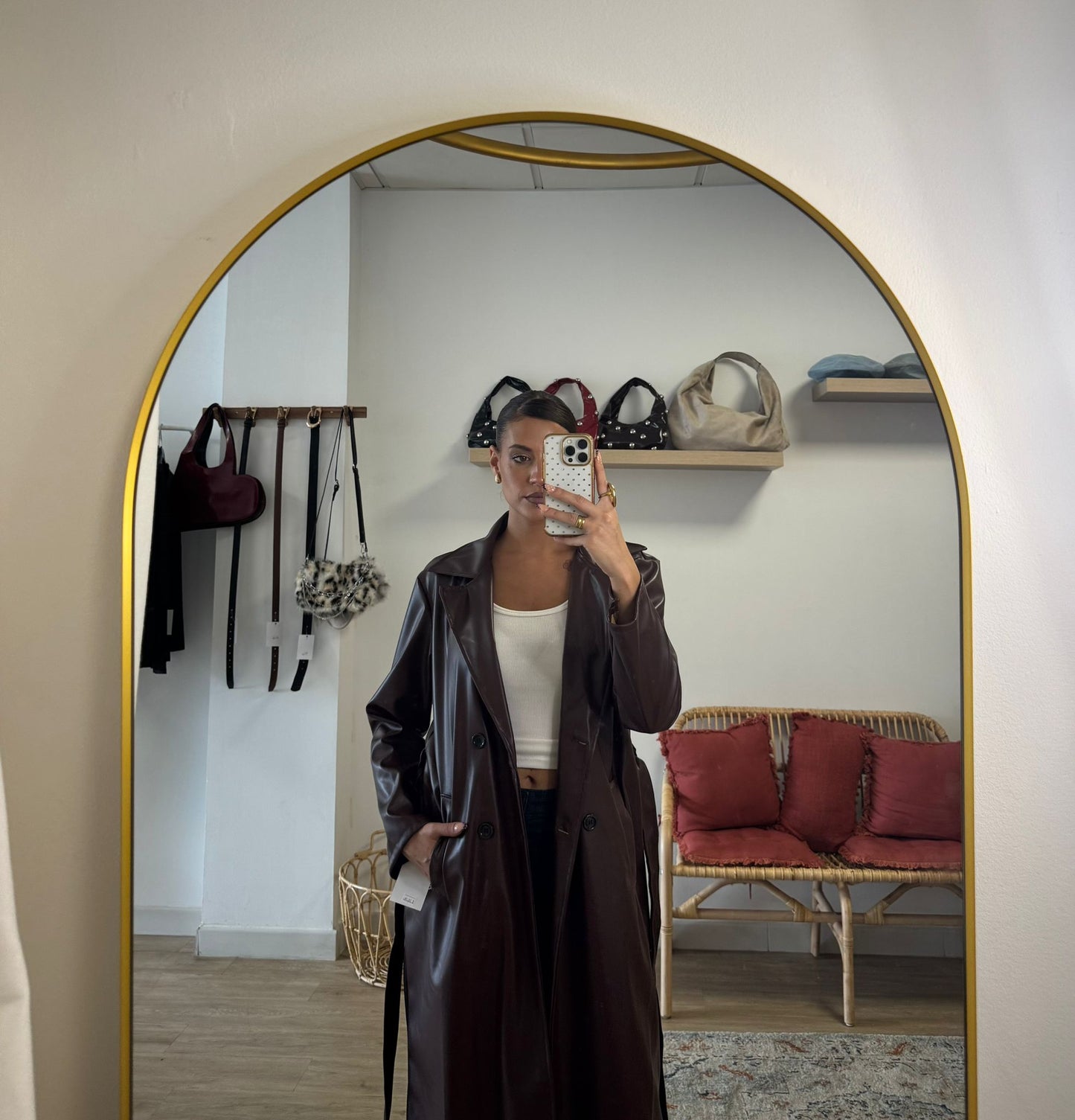 Gabardina Larga Polipiel