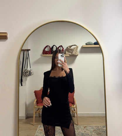 Vestido encaje recto