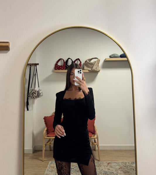 Vestido encaje recto