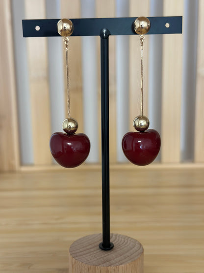 Pendientes cereza