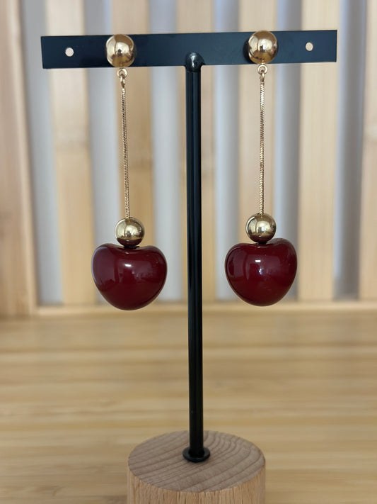 Pendientes cereza
