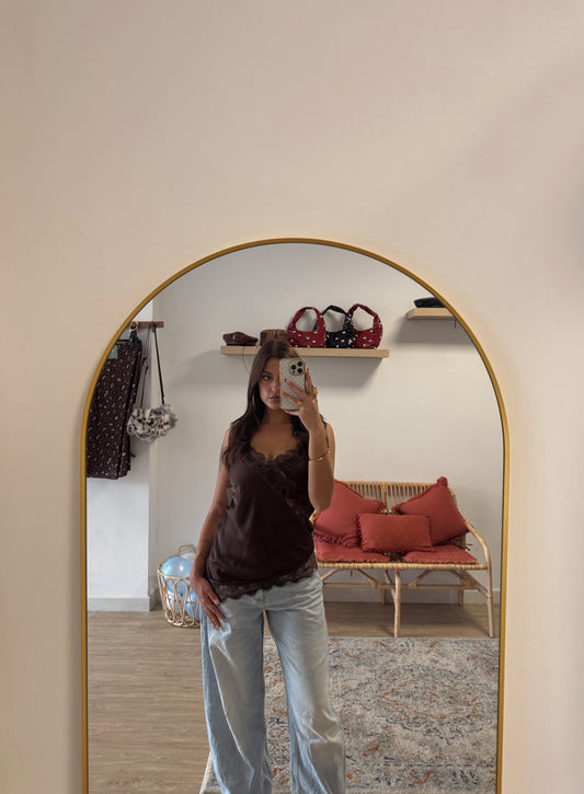 Camisa lencera marrón