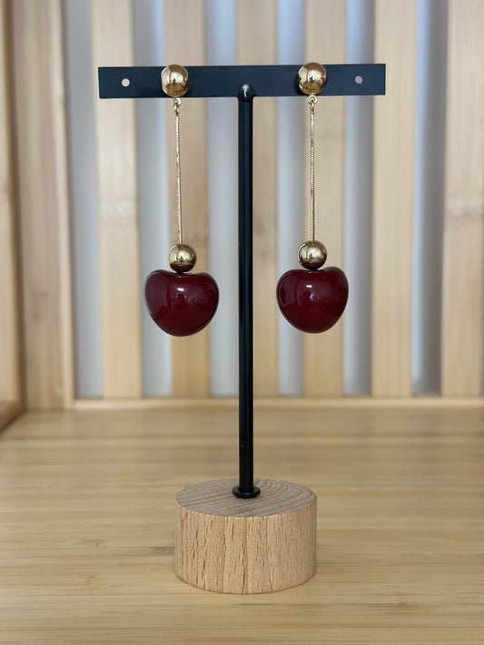 Pendientes cereza