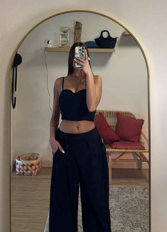 Pantalón botón cruzado