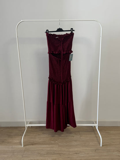 Vestido caribe burdeos | Tendencia Moda 2025