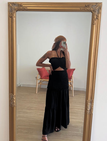 Vestido caribe negro | Tendencia Moda 2025