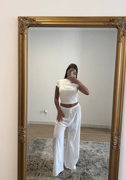 Pantalón Lino Blanco | Tendencia Moda 2025