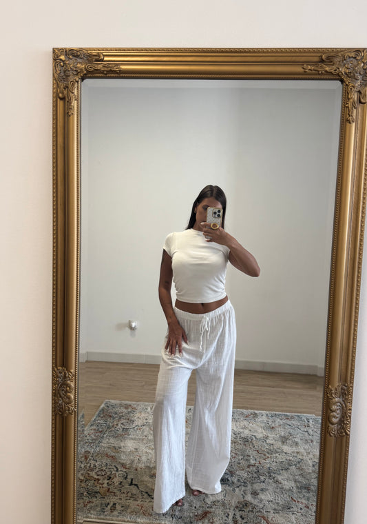 Pantalón Lino Blanco | Tendencia Moda 2025